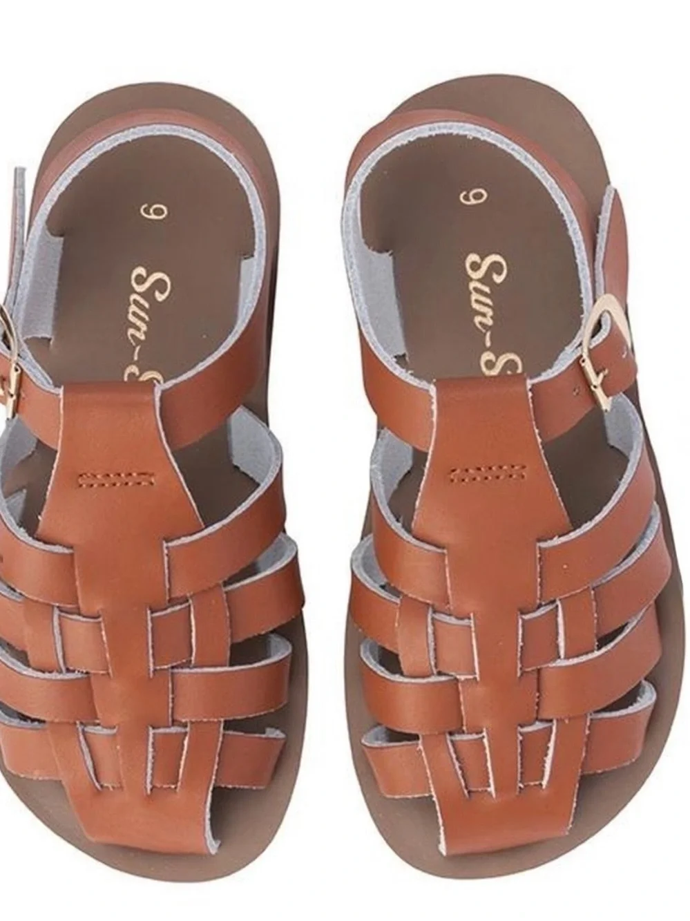 Salt Water Sandals by Hoy Shoe Sun-San Sailor Leather Sandals Toddler Size 9
